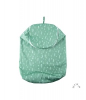 Popolini Hanging Wet Bag for Reusable Nappies or Swim Gear Green Leaves