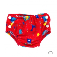 Popolini Reusable Swim Nappy Birdy Red