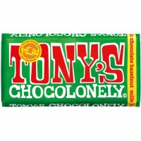Tonys Chocolonely Fairtrade Chocolate Bar - Milk Chocolate Hazelnut