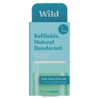 Wild Refillable Natural Aluminium Free Deodorant  - Aqua Case Fresh Cotton & Seasalt