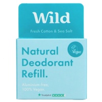Wild Natural Aluminium Free Deodorant Refill  - Fresh Cotton & Seasalt