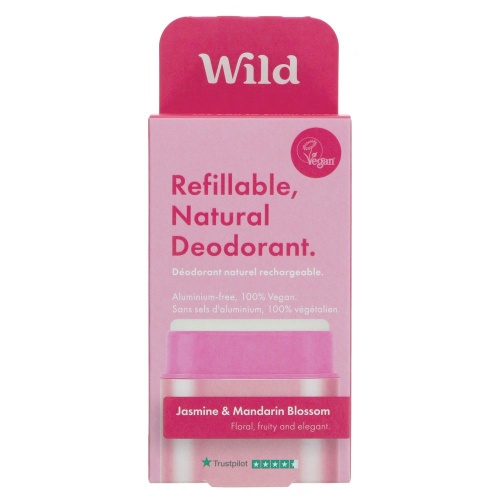 Wild Refillable Natural Aluminium Free Deodorant  - Pink Case Jasmine & Mandarin Blossom