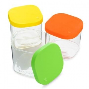 Yumbox Chop Chop - 3 Easy Prep Glass Storage Jars - Vibrant Greens