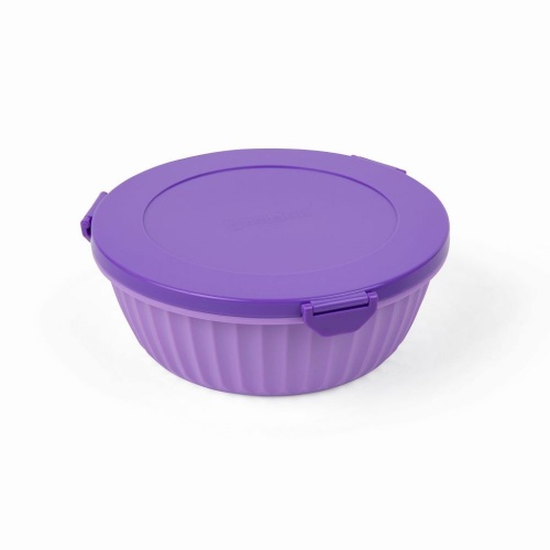 Yumbox Poke Bowl with Removable Divider & Leakproof Dip Cup - Maui Purple