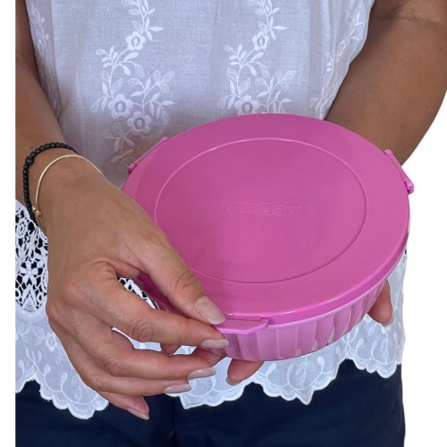 Yumbox Poke Bowl with Removable Divider & Leakproof Dip Cup - Guava Pink