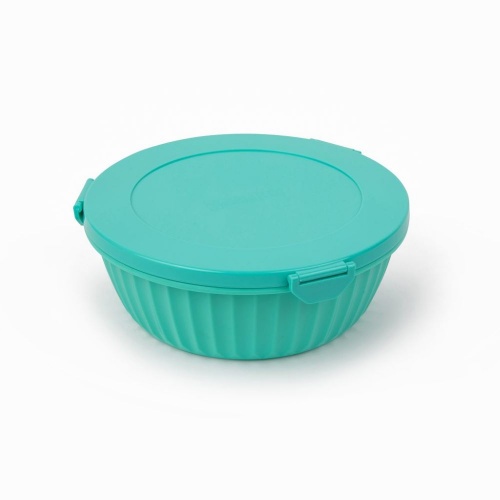Yumbox Poke Bowl with Removable Divider & Leakproof Dip Cup - Paradise Aqua