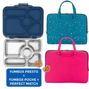 Yumbox Presto Stainless Steel Leakproof Lunchbox Tulum Blue